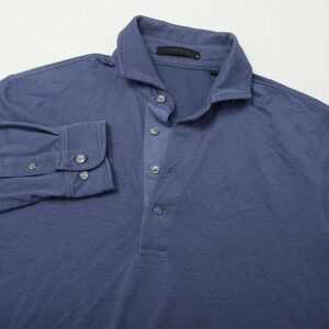 Greyson Shirt Mens Medium Blue Long Sleeve Brrr Cooling Golf Performance Casual